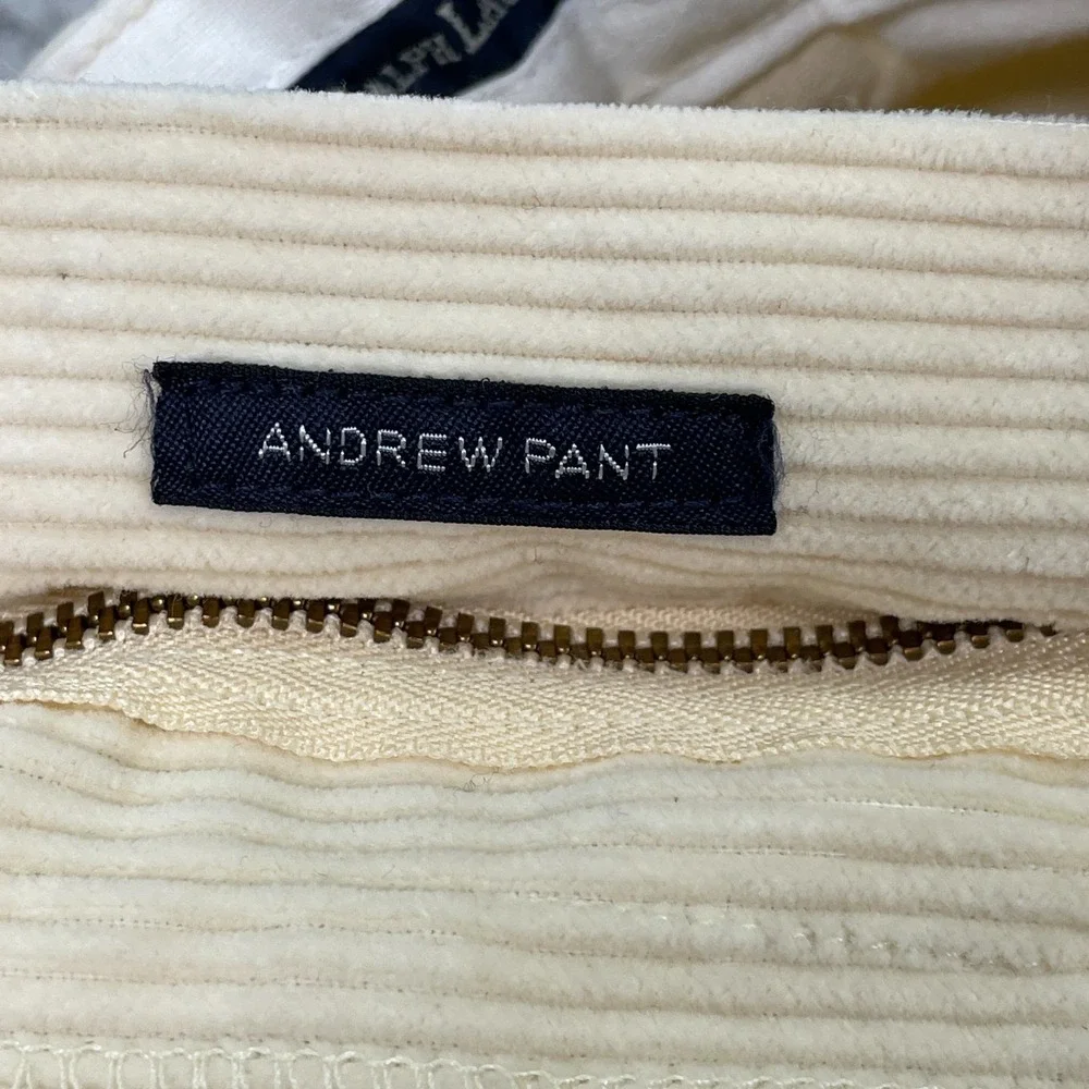 Polo Ralph Lauren Pants Men's Size‎ 42X32 (Fits 40X30) Corduroy Andrew Pleated